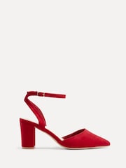 Linzi Red Larsa Wide Fit Pointed Toe Court Shoes - Image 2 of 4