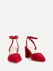 Linzi Red Larsa Wide Fit Pointed Toe Court Shoes - Image 3 of 4
