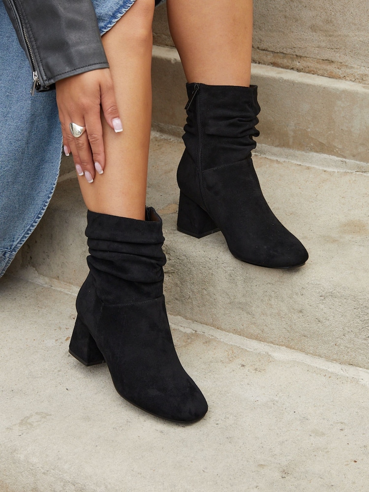 Linzi Zayda širok kroj Ruched Heeled Ankle gležnjarji - Slika 1 iz 6 Linzi Zayda širok kroj Ruched Heeled Ankle gležnjarji - Slika 1 iz 6