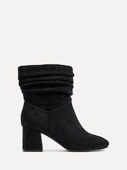Linzi Zayda širok kroj Ruched Heeled Ankle gležnjarji - Slika 3 iz 6