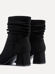 Linzi Zayda širok kroj Ruched Heeled Ankle gležnjarji - Slika 6 iz 6
