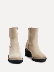 Linzi Nude Trish Wedged Heel Ankle Boots - Image 5 of 6