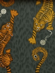 Clarke and Clarke Flame Emma J Shipley Tigris A4 Wallpaper Sample - Image 1 of 1