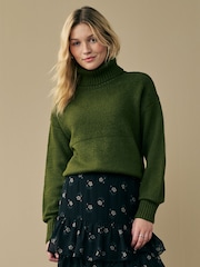 Laura Ashley Green Guernsey Knit Jumper - Image 1 of 7