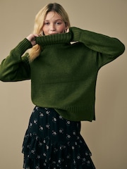 Laura Ashley Green Guernsey Knit Jumper - Image 5 of 7