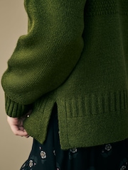 Laura Ashley Green Guernsey Knit Jumper - Image 7 of 7