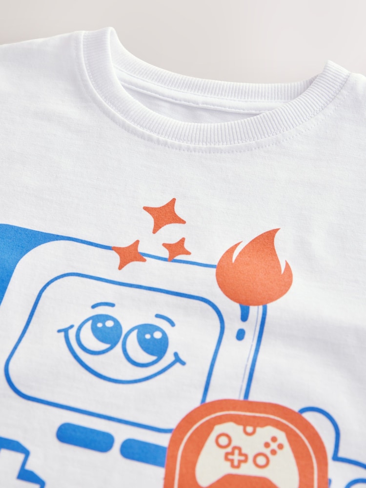 White Gaming Short Sleeves Graphic T-Shirt (3-16yrs) - Image 4 of 4
