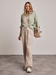 Anthology by JD Williams Cream Pleat Front Trousers - Image 1 of 5