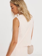 JD Williams Natural Washed Textured Waistcoat - Image 3 of 5