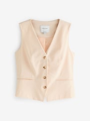 JD Williams Natural Washed Textured Waistcoat - Image 5 of 5