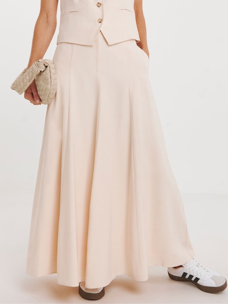 JD Williams Cream Washed Textured Full Skirt - Image 3 of 3