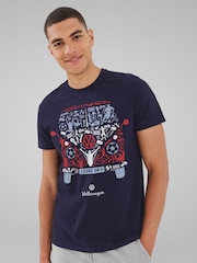 All + Every Blue Mens 100% Cotton Volkswagen Football Camper Game On T-Shirt - Image 2 of 4