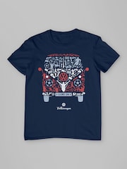 All + Every Blue Mens 100% Cotton Volkswagen Football Camper Game On T-Shirt - Image 3 of 4