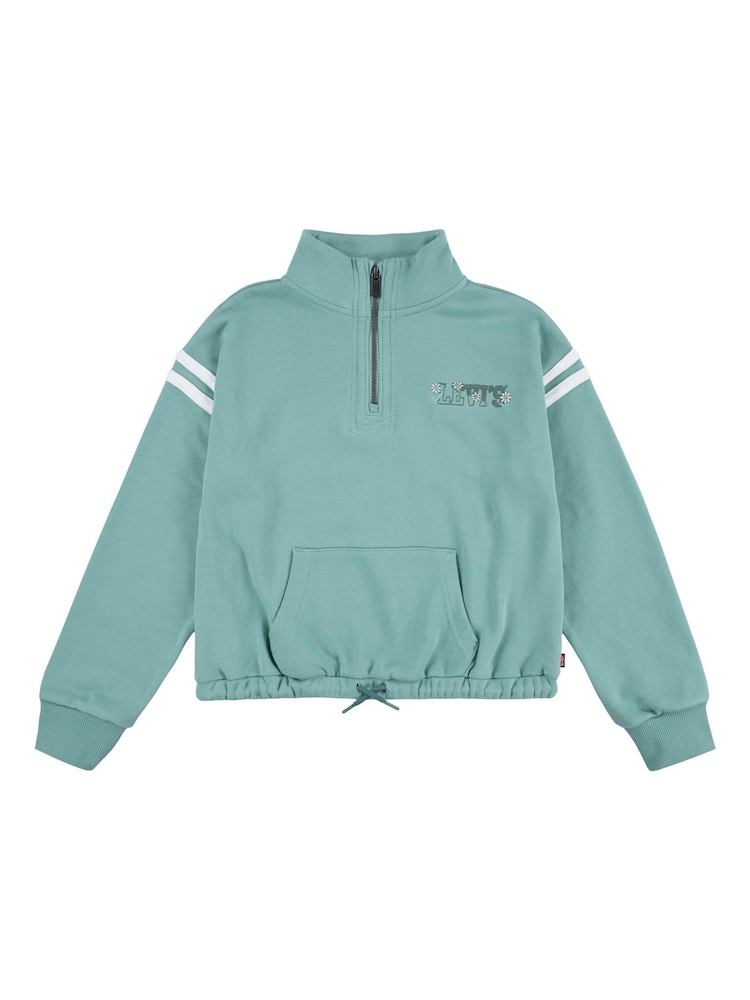 Levi's® Cropped Quauter Zip Sweater With Sports Tipping Detail - Bild 1 von 5