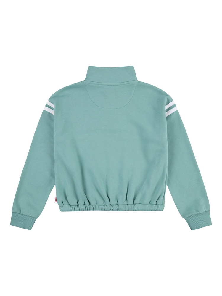 Levi's® Cropped Quauter Zip Sweater With Sports Tipping Detail - Bild 2 von 5