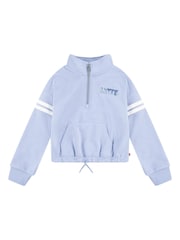 Levi's® Purple Cropped Quauter Zip Sweater With Sports Tipping Detail - Image 1 of 6