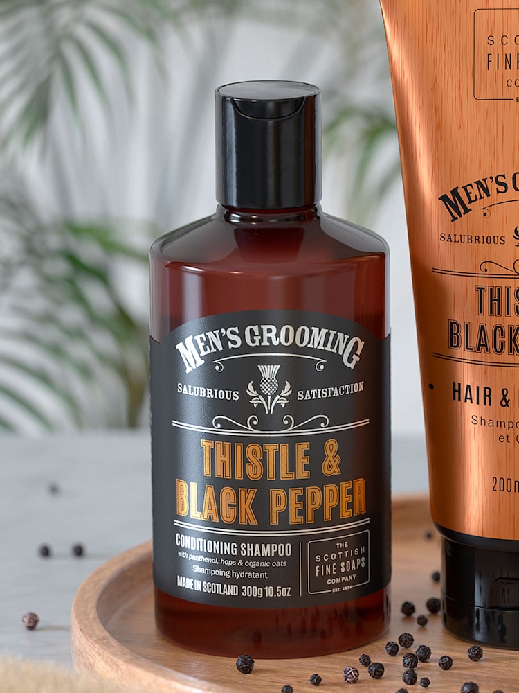 Scottish Fine Soaps Thistle & Black Pepper Conditioning & Shampoo 300ml - Image 2 of 2