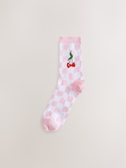 Bath & Body Works Pink Cherry Socks 4 Pack - Image 10 of 10