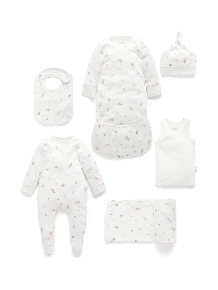 Purebaby Brown/White Newborn Essential Hospital Pack - Image 1 of 4