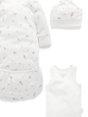 Purebaby Brown/White Newborn Essential Hospital Pack - Image 2 of 4