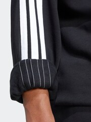 adidas Black Essentials 3-Stripes Fleece Sweatshirt - Image 5 of 6