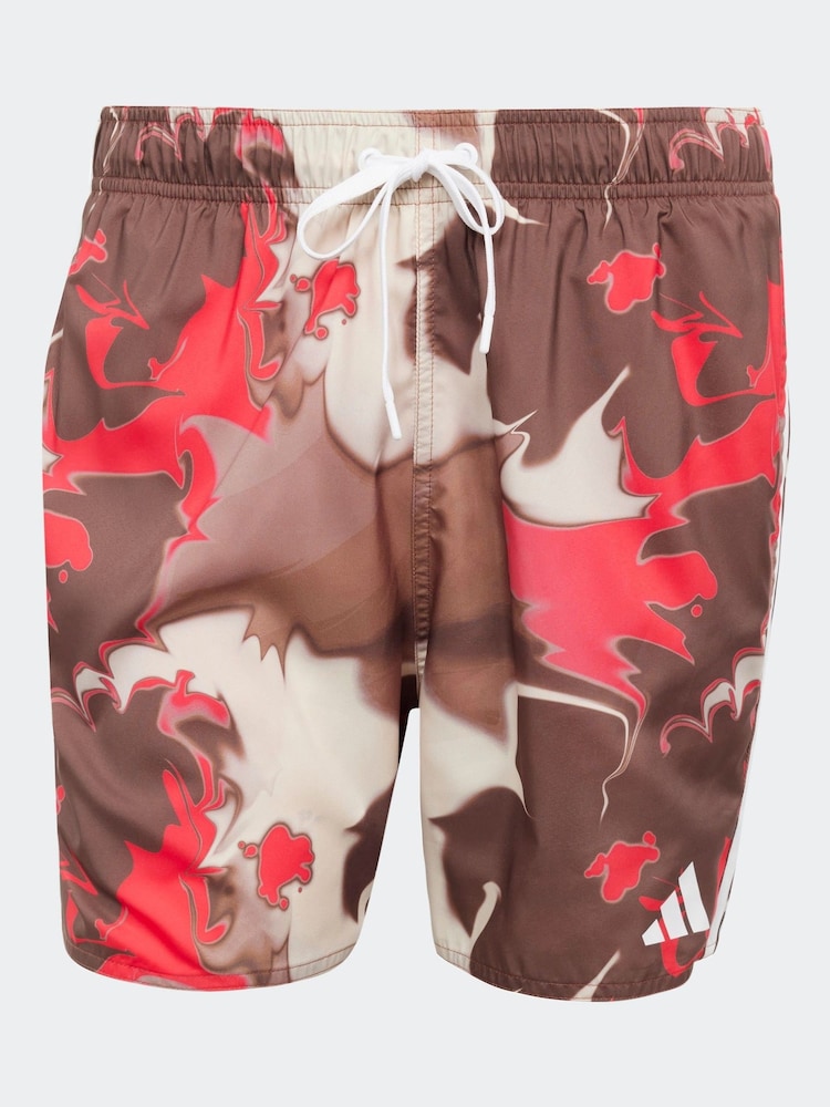 Красный - adidas пляжные шорты с принтом тай-дай - 5дюймов - Image 6 of 6