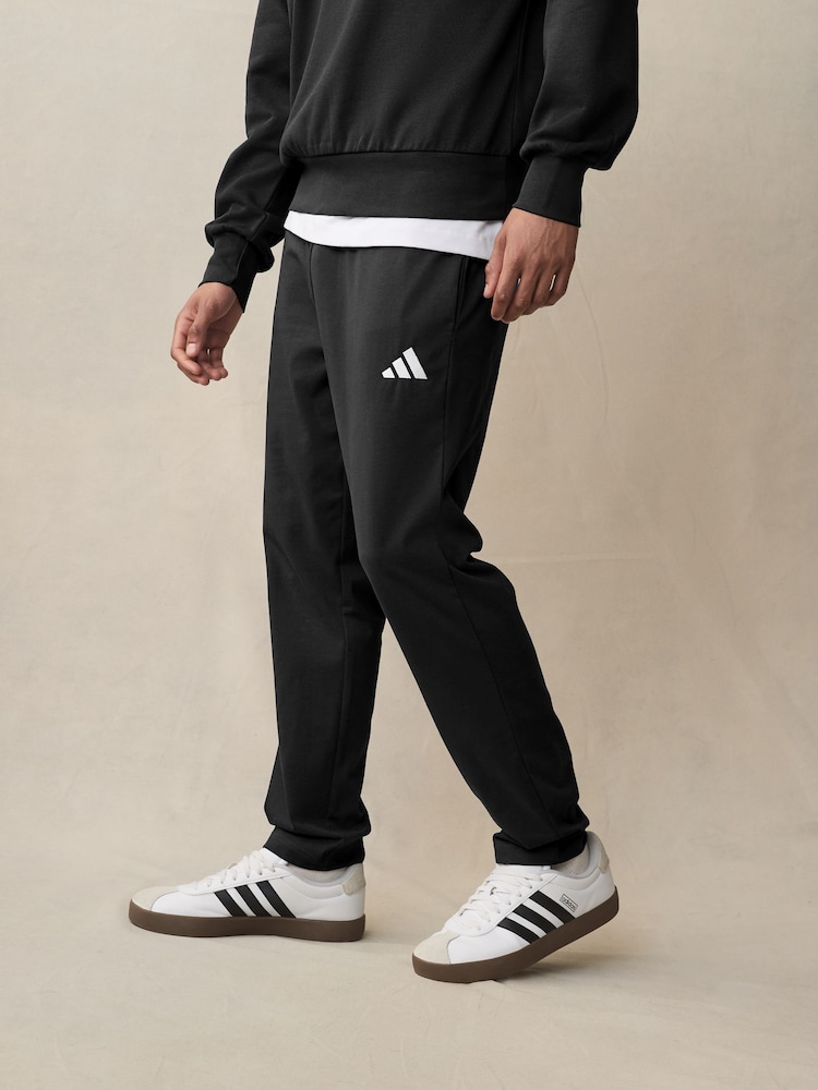 adidas Black Small Essentials Logo Single Jersey Joggers - Image 1 of 8