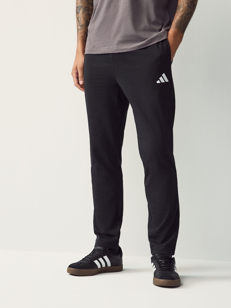 adidas Black Small Essentials Logo Single Jersey Joggers - Image 2 of 8