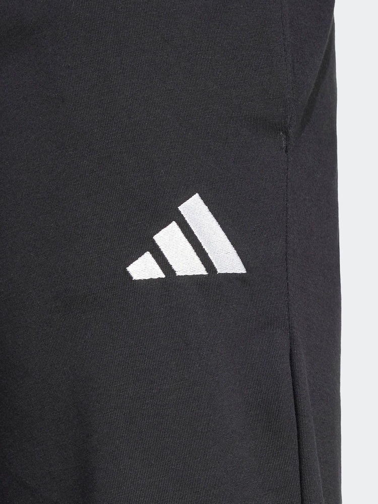 adidas Black Small Essentials Logo Single Jersey Joggers - Image 8 of 8