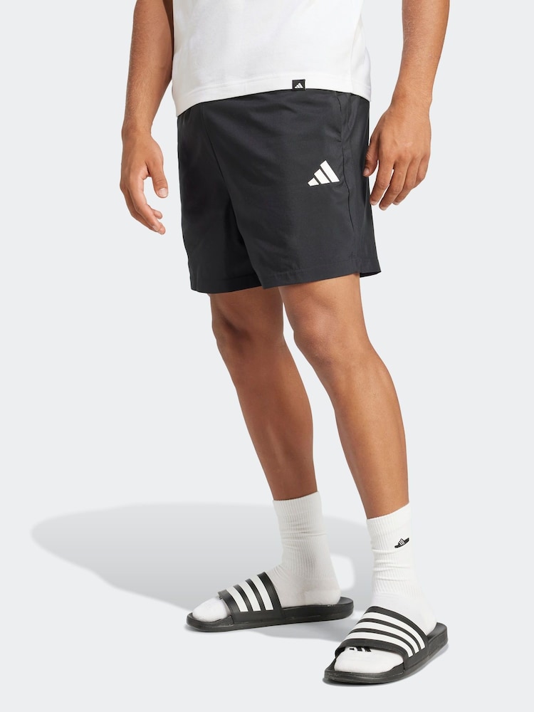 adidas Black Small Essentials Logo Chelsea Shorts - Image 1 of 7