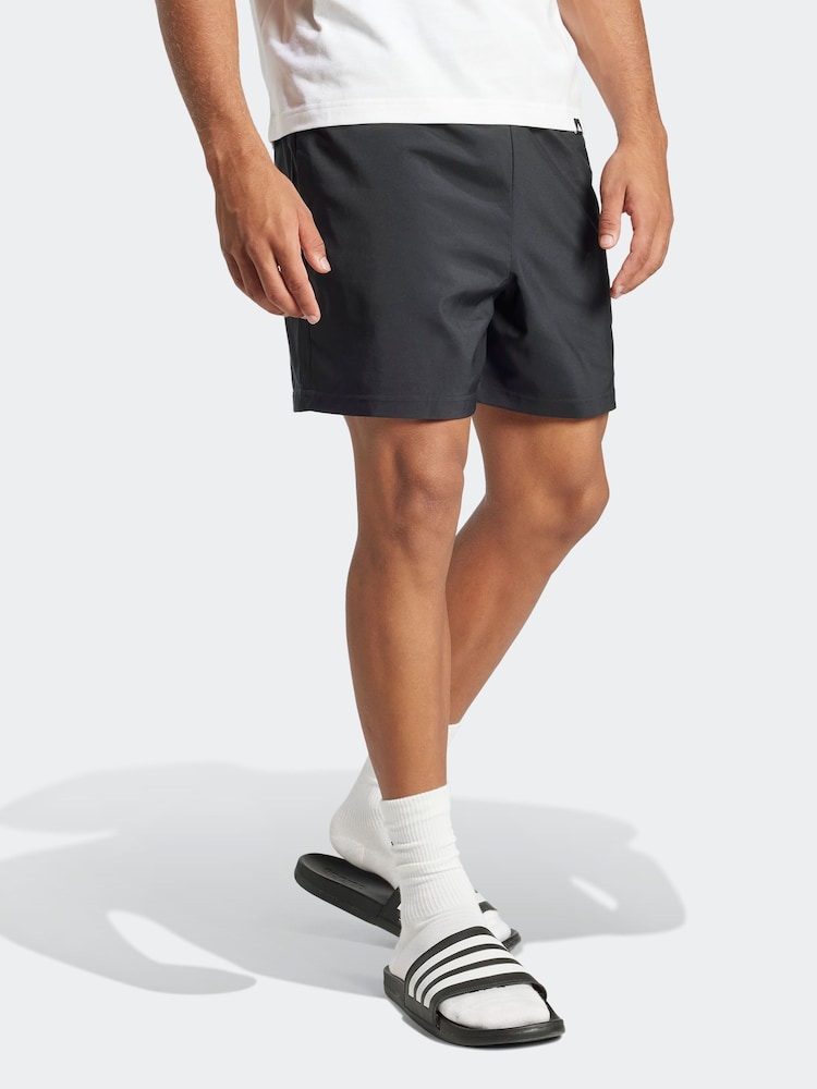 adidas Black Small Essentials Logo Chelsea Shorts - Image 3 of 7