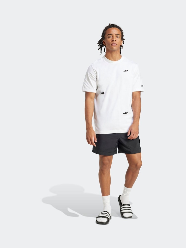 adidas Black Small Essentials Logo Chelsea Shorts - Image 4 of 7