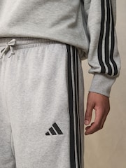 adidas Grey Essential 3-Stripes French Terry Shorts - Image 2 of 10