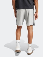 adidas Grey Essential 3-Stripes French Terry Shorts - Image 5 of 10