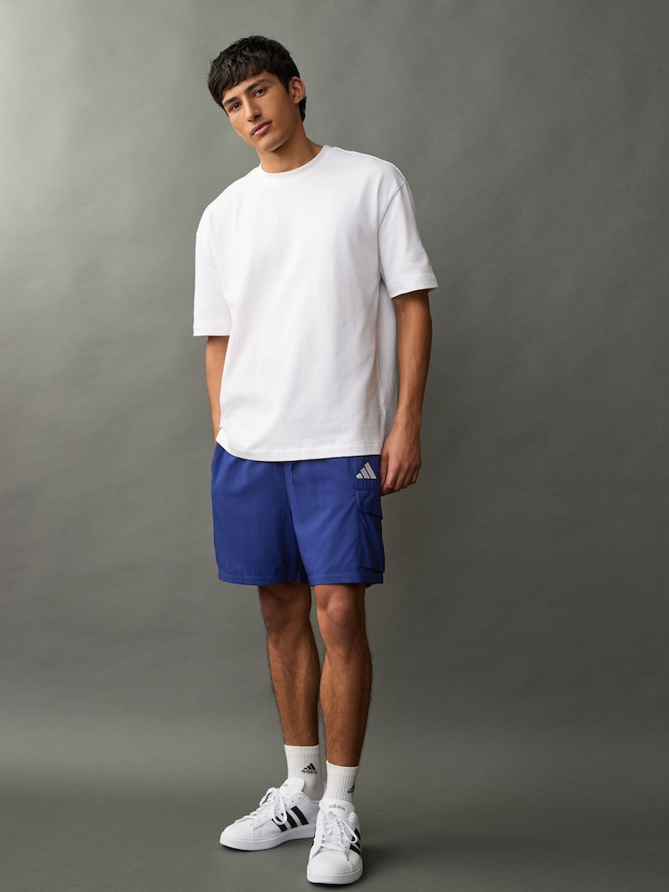Синий - Шорты Челси с логотипом Adidas Small Essentials - Image 2 of 5