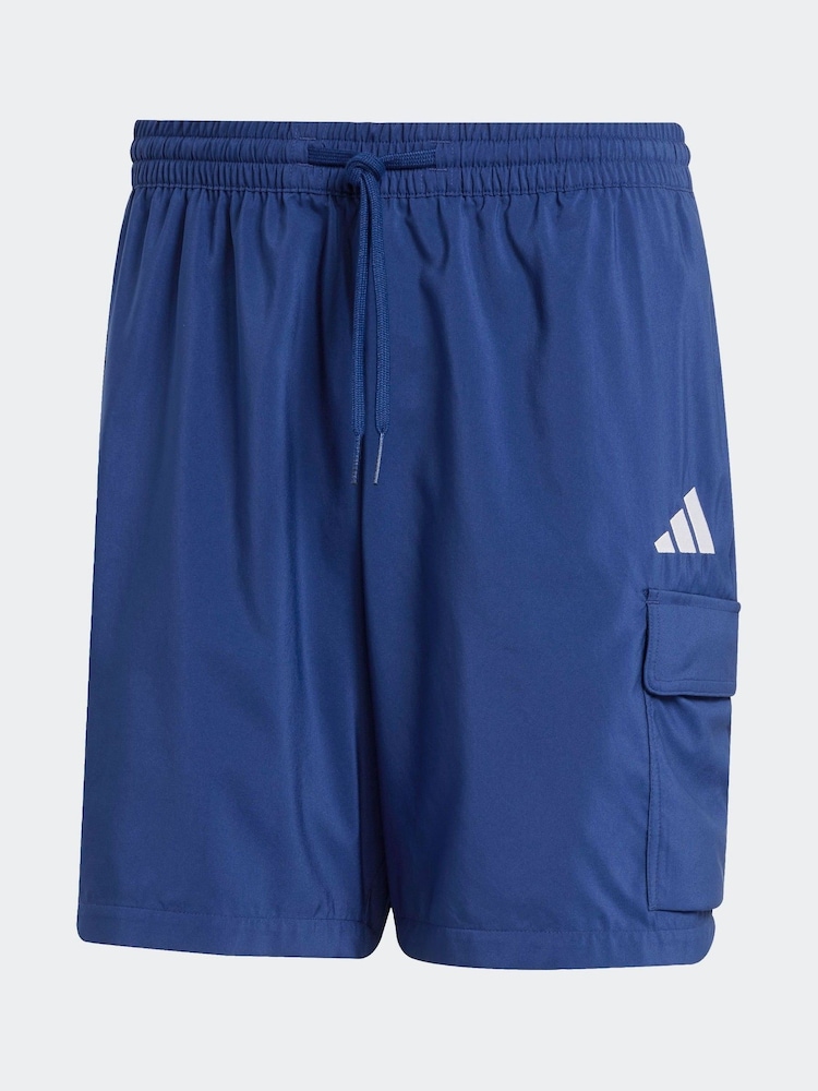 Синий - Шорты Челси с логотипом Adidas Small Essentials - Image 5 of 5