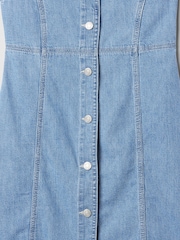 Gap Blue Button Sleeveless Denim Dress (4-13yrs) - Image 4 of 4