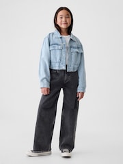 Gap Blue Cropped Denim Jacket (4-13yrs) - Image 3 of 5