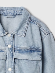 Gap Blue Cropped Denim Jacket (4-13yrs) - Image 5 of 5