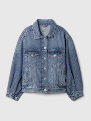 Gap Blue Relaxed Icon Denim Jacket (4-13yrs) - Image 4 of 5