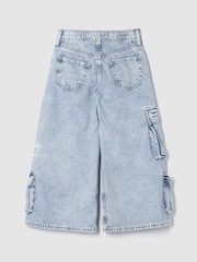 Gap Blue Mid Rise Double Cargo Baggy Jeans (5-13yrs) - Image 5 of 7