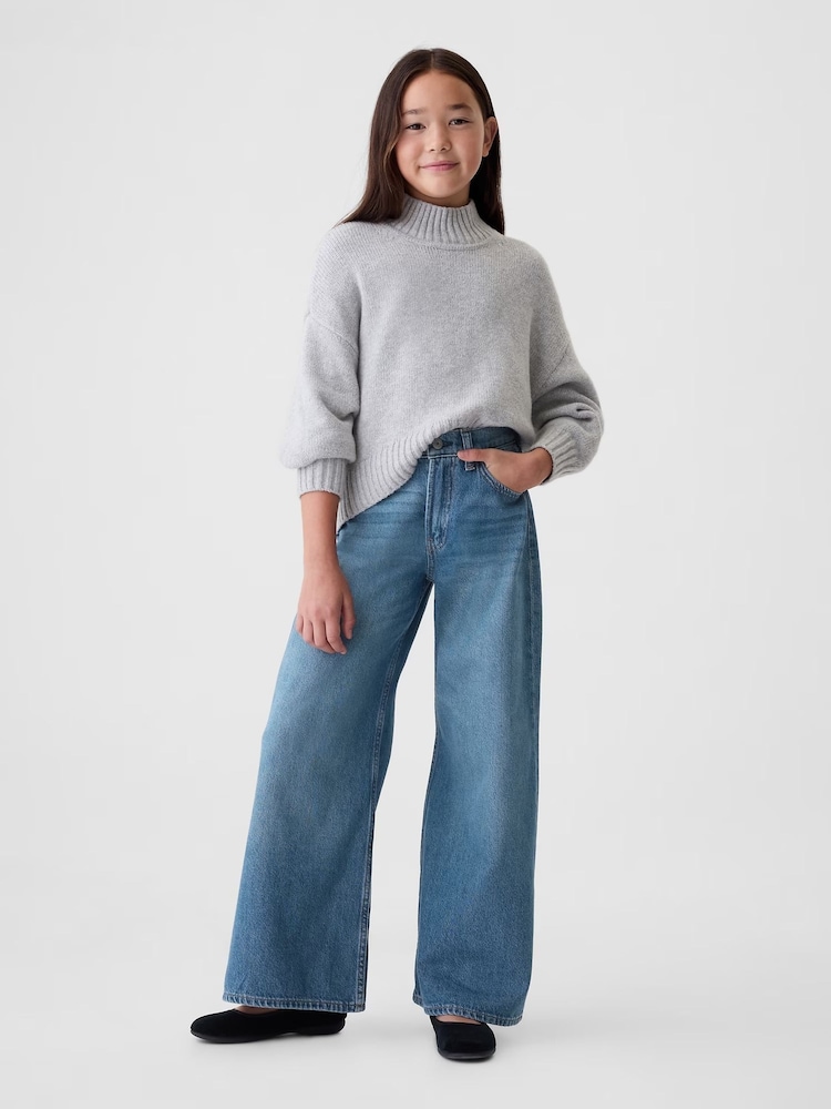 Gap Medium Wash Blue Mid Rise Baggy Jeans (5-13yrs) - Image 1 of 6