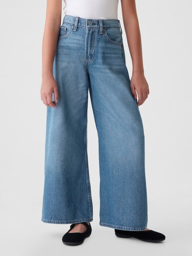 Gap Medium Wash Blue Mid Rise Baggy Jeans (5-13yrs) - Image 2 of 6