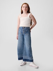 Gap Blue High Waisted Wide Leg Ankle Jeans (5-13yrs) - Image 1 of 7