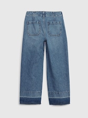 Gap Blue High Waisted Wide Leg Ankle Jeans (5-13yrs) - Image 6 of 7