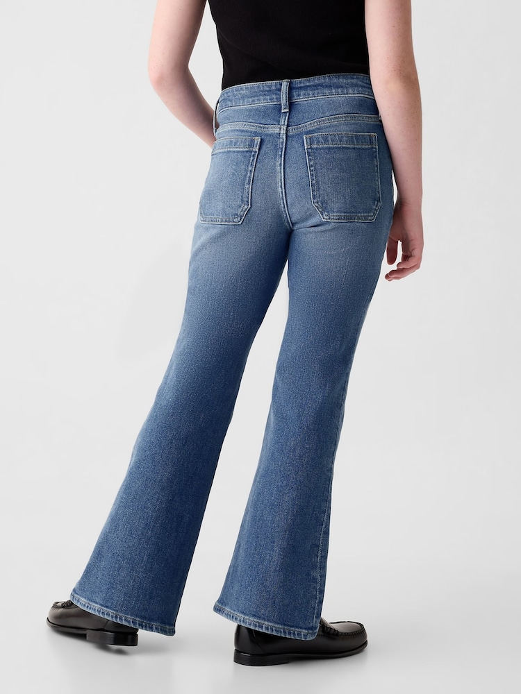 Gap Blue High Waisted 70s Flare Jeans (5-13yrs) - Image 2 of 6