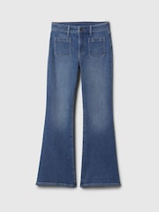 Gap Blue High Waisted 70s Flare Jeans (5-13yrs) - Image 4 of 6