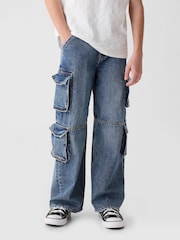 Gap Blue Double Cargo Baggy Jeans (5-13yrs) - Image 2 of 6