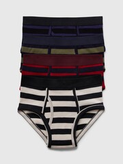 Gap Black/White Organic Cotton Briefs 4 Pack (4-13yrs) - Image 1 of 1