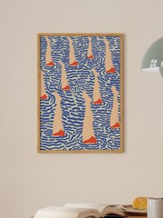 Blue Swimming Legs Framed Wall Art - Image 1 of 2